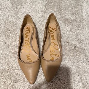 Sam Edelman Beige Pointed Toe Flats